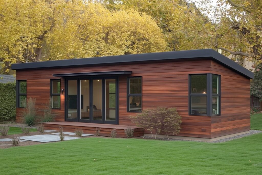 ADU construction in Windsor modern backyard secondary unit